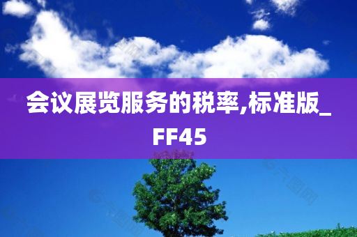 会议展览服务的税率,标准版_FF45