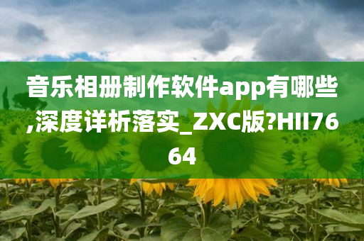 音乐相册制作软件app有哪些,深度详析落实_ZXC版?HII7664