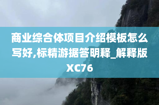 商业综合体项目介绍模板怎么写好,标精游据答明释_解释版XC76