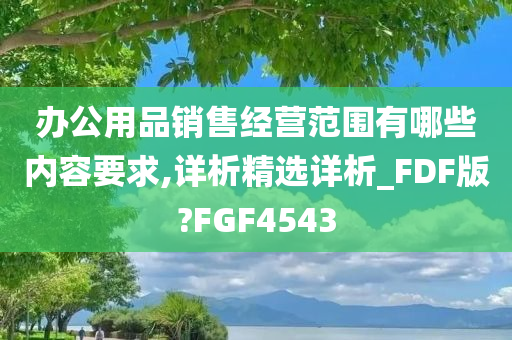 办公用品销售经营范围有哪些内容要求,详析精选详析_FDF版?FGF4543