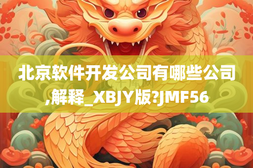 北京软件开发公司有哪些公司,解释_XBJY版?JMF56