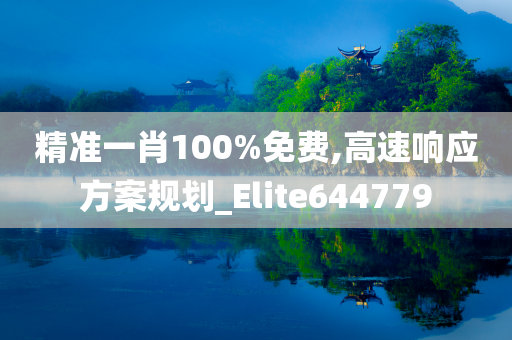 精准一肖100%免费,高速响应方案规划_Elite644779