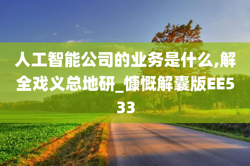 人工智能公司的业务是什么,解全戏义总地研_慷慨解囊版EE533