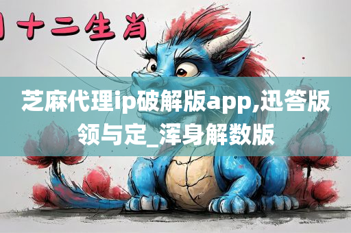 芝麻代理ip破解版app,迅答版领与定_浑身解数版