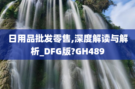 日用品批发零售,深度解读与解析_DFG版?GH489