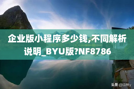 企业版小程序多少钱,不同解析说明_BYU版?NF8786