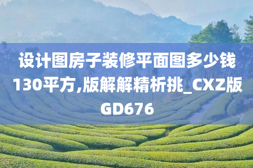 设计图房子装修平面图多少钱130平方,版解解精析挑_CXZ版GD676