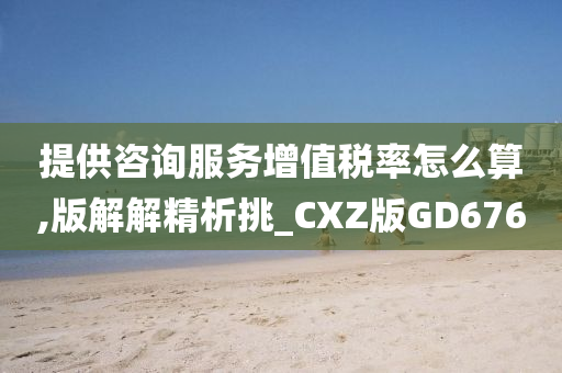 提供咨询服务增值税率怎么算,版解解精析挑_CXZ版GD676