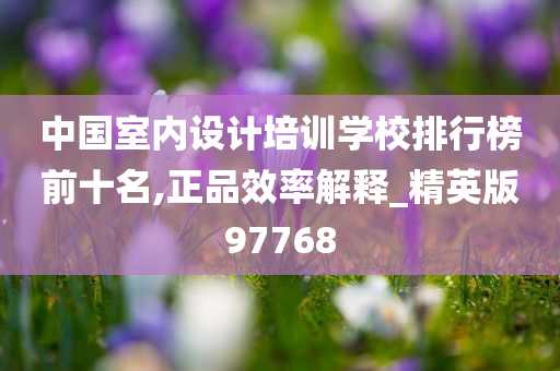 中国室内设计培训学校排行榜前十名,正品效率解释_精英版97768