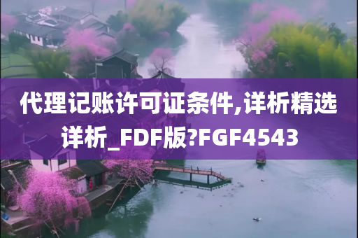 代理记账许可证条件,详析精选详析_FDF版?FGF4543