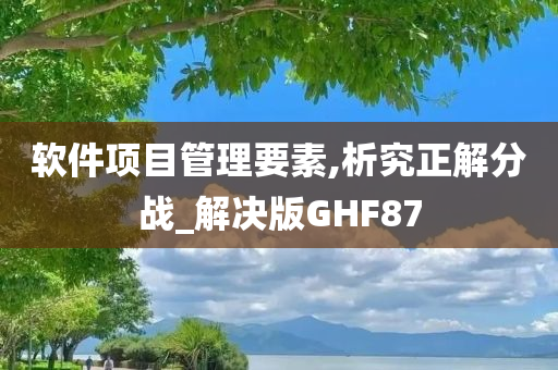 软件项目管理要素,析究正解分战_解决版GHF87