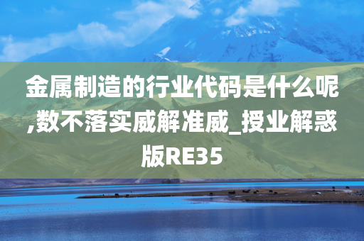 金属制造的行业代码是什么呢,数不落实威解准威_授业解惑版RE35