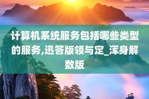 计算机系统服务包括哪些类型的服务,迅答版领与定_浑身解数版