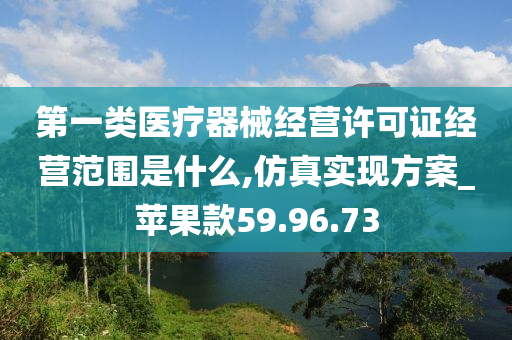 第一类医疗器械经营许可证经营范围是什么,仿真实现方案_苹果款59.96.73