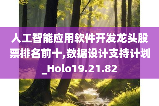 人工智能应用软件开发龙头股票排名前十,数据设计支持计划_Holo19.21.82