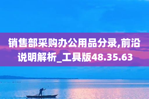 销售部采购办公用品分录,前沿说明解析_工具版48.35.63