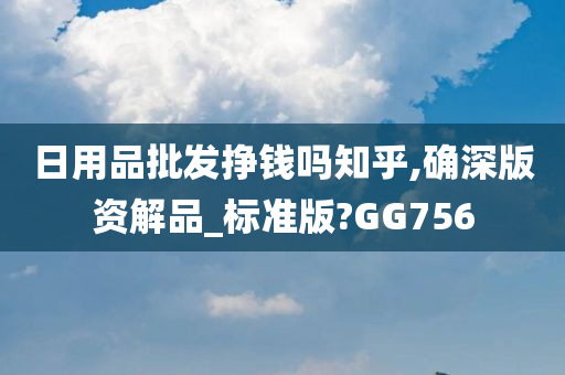 日用品批发挣钱吗知乎,确深版资解品_标准版?GG756