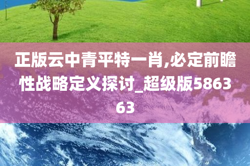 正版云中青平特一肖,必定前瞻性战略定义探讨_超级版586363