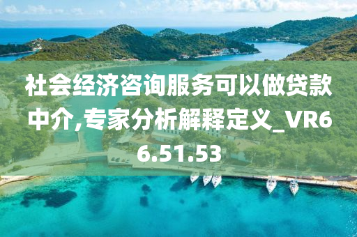 社会经济咨询服务可以做贷款中介,专家分析解释定义_VR66.51.53