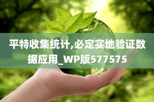 平特收集统计,必定实地验证数据应用_WP版577575