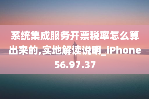 系统集成服务开票税率怎么算出来的,实地解读说明_iPhone56.97.37