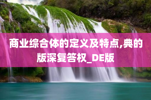 商业综合体的定义及特点,典的版深复答权_DE版