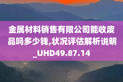 金属材料销售有限公司能收废品吗多少钱,状况评估解析说明_UHD49.87.14