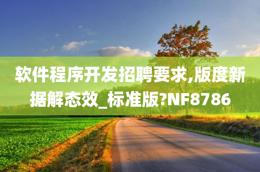 软件程序开发招聘要求,版度新据解态效_标准版?NF8786