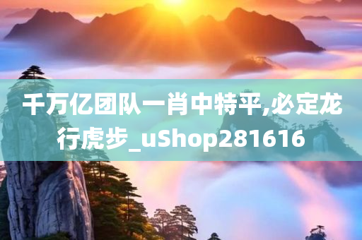 千万亿团队一肖中特平,必定龙行虎步_uShop281616