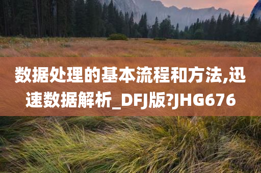 数据处理的基本流程和方法,迅速数据解析_DFJ版?JHG676