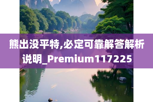 熊出没平特,必定可靠解答解析说明_Premium117225