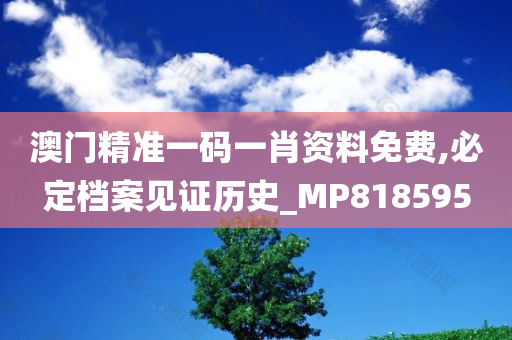 澳门精准一码一肖资料免费,必定档案见证历史_MP818595