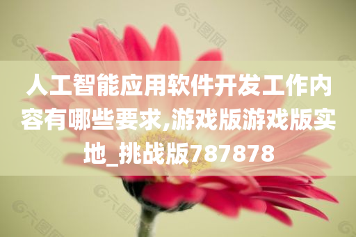 人工智能应用软件开发工作内容有哪些要求,游戏版游戏版实地_挑战版787878