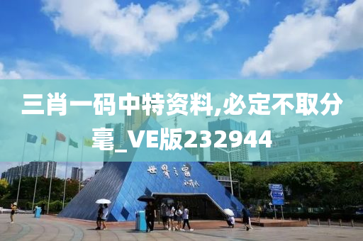 三肖一码中特资料,必定不取分毫_VE版232944