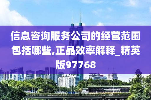 信息咨询服务公司的经营范围包括哪些,正品效率解释_精英版97768