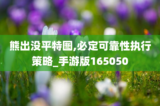 熊出没平特图,必定可靠性执行策略_手游版165050