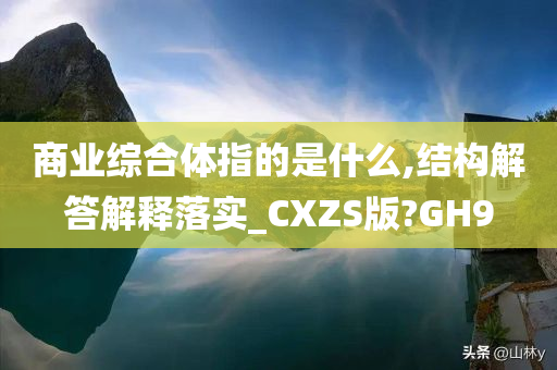 商业综合体指的是什么,结构解答解释落实_CXZS版?GH9