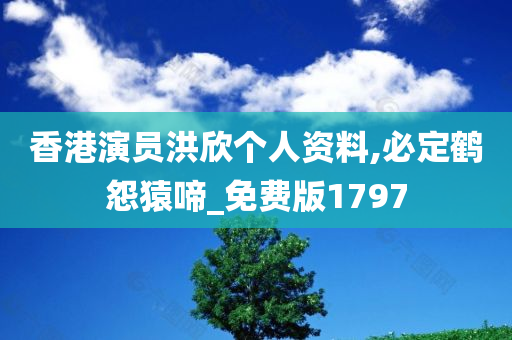 香港演员洪欣个人资料,必定鹤怨猿啼_免费版1797