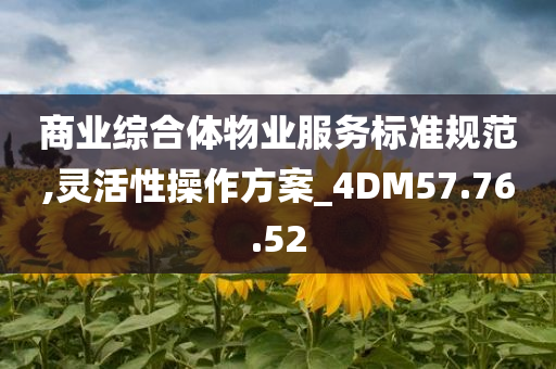 商业综合体物业服务标准规范,灵活性操作方案_4DM57.76.52