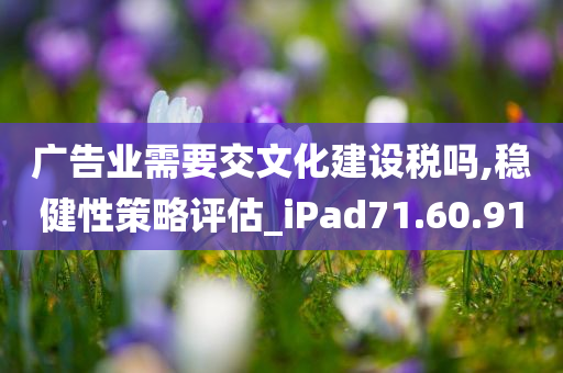 广告业需要交文化建设税吗,稳健性策略评估_iPad71.60.91