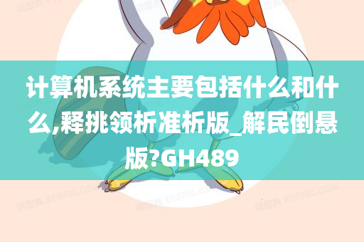 计算机系统主要包括什么和什么,释挑领析准析版_解民倒悬版?GH489