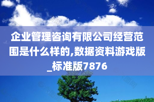 企业管理咨询有限公司经营范围是什么样的,数据资料游戏版_标准版7876