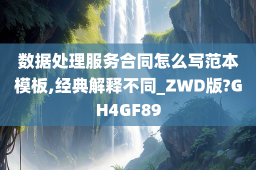 数据处理服务合同怎么写范本模板,经典解释不同_ZWD版?GH4GF89