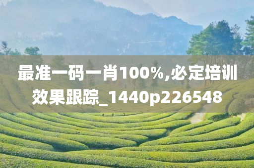 最准一码一肖100%,必定培训效果跟踪_1440p226548