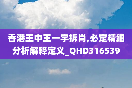 香港王中王一字拆肖,必定精细分析解释定义_QHD316539