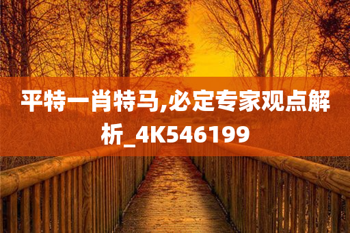 平特一肖特马,必定专家观点解析_4K546199