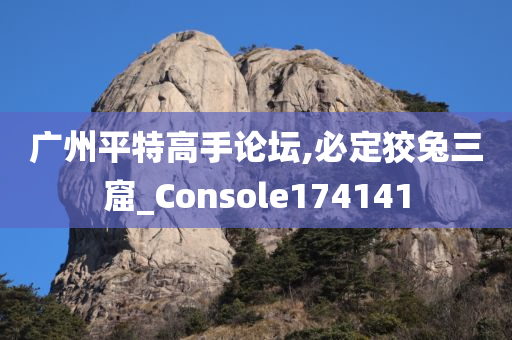 广州平特高手论坛,必定狡兔三窟_Console174141