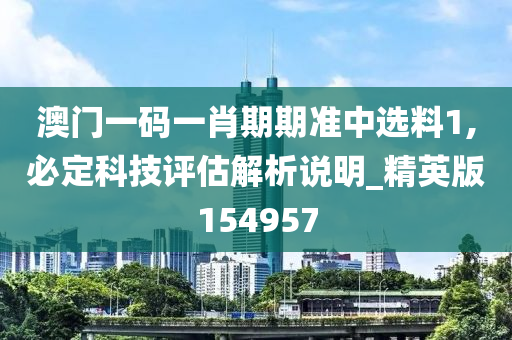 澳门一码一肖期期准中选料1,必定科技评估解析说明_精英版154957