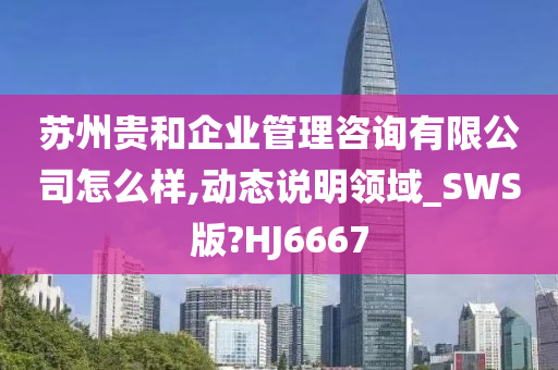 苏州贵和企业管理咨询有限公司怎么样,动态说明领域_SWS版?HJ6667