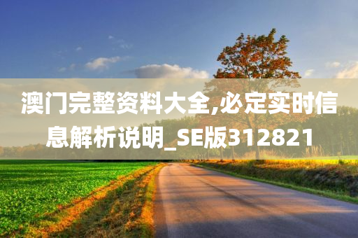 澳门完整资料大全,必定实时信息解析说明_SE版312821